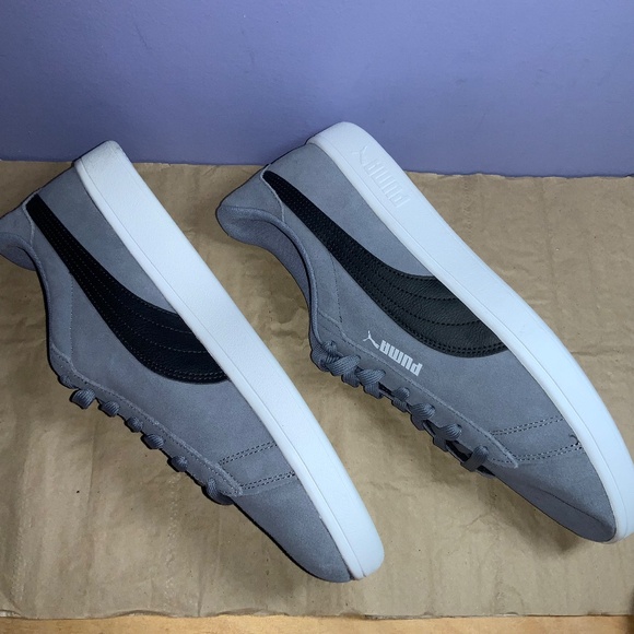 PUMA SMASH 3.0 Grey Puma low top suede Sneakers Men's Sz 12 style 390984 08 - Picture 3 of 6